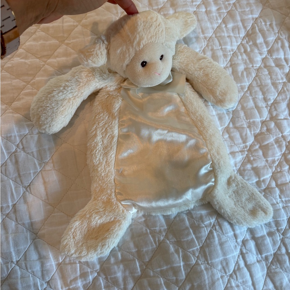 Cream Plush Lamb Lovey To Sooth Child